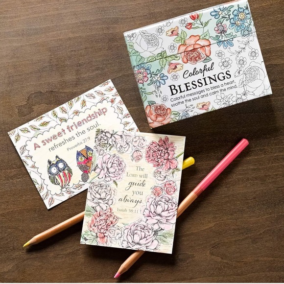 NWT in box Colorful Blessings: Cards to Color and Share - Picture 6 of 7